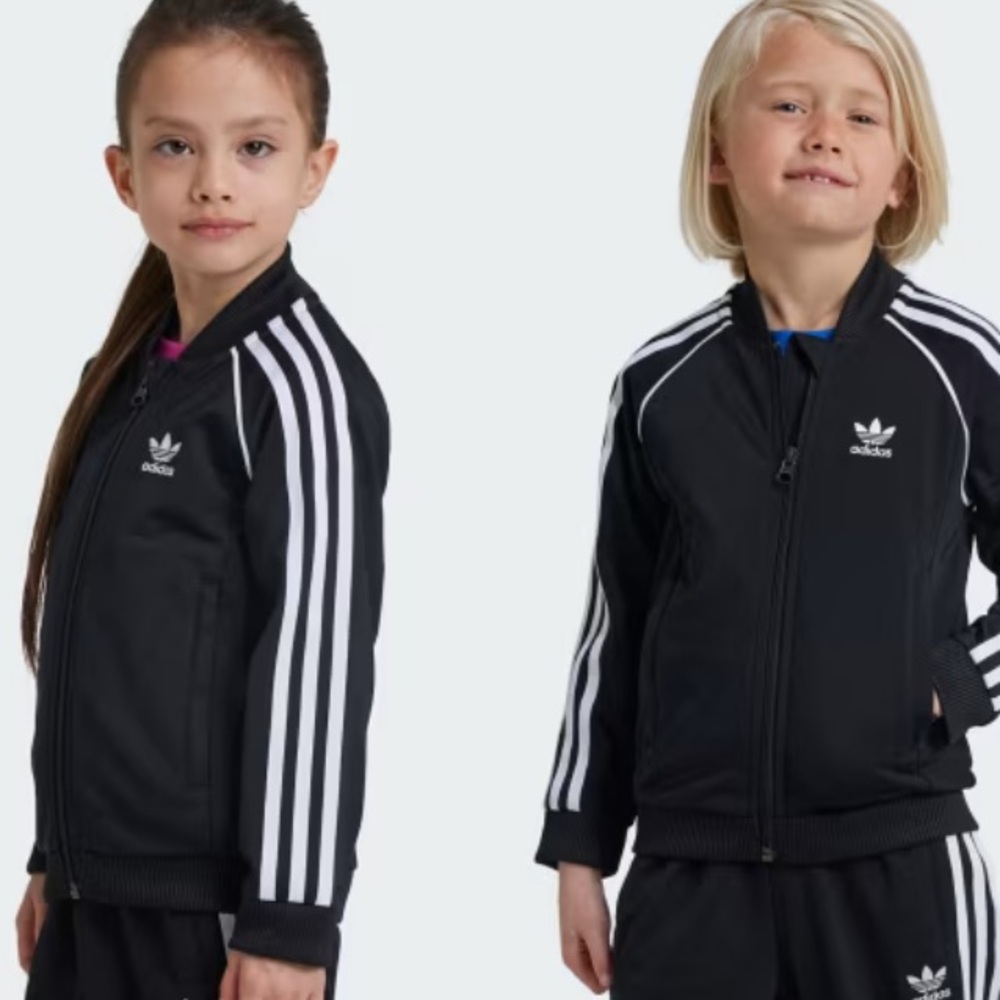 Adidas baby Black Tracksuit with White Stripes, size 12 months, never worn.